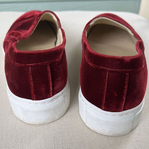 M. Gemi The Cerchio Velvet Sneaker in Red - Picture 6 of 9